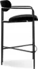 A side view of a black bar stool. Produktbild-Vorschau