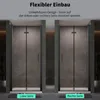 Schwarz Nischentür Dusche Falttür Duschtür 90x195cm Produktbild-Vorschau 6