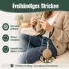 Tragbarer Garnhalter aus Holz mit Lederarmband, 360° Produktbild-Vorschau 2