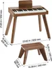 SucceBuy Kinder-Keyboard mit 37 Tasten, Digitalpiano aus Produktbild-Vorschau 8