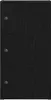 A black wooden cabinet with three doors and round knobs. Náhled obrázku produktu