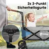 Sekey Bollerwagen Faltbar mit Dach und Sitz, Bollerwagen Produktbild-Vorschau 3