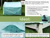 Collage of images showing a light blue garden bench cover, close-ups of its features, and a wooden bench. Anteprima dell’immagine prodotto