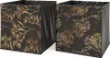 Two black storage boxes with a gold floral pattern are shown side-by-side against a white background. Náhled obrázku produktu