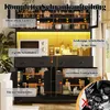 Armoire haute de style buffet avec éclairage RGB LED Voir les images du produit 10