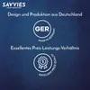 Marketing image with text and logos highlighting product features. Produktbild-Vorschau