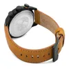 A close-up view of the back and side of a Timberland watch with a leather strap. Náhled obrázku produktu
