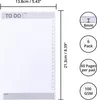 Belle Vous 6er Pack Tagesplaner Block mit To Do Liste To Do Produktbild-Vorschau 2