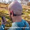 A man wearing bone conduction headphones is on a video call outdoors. Náhled obrázku produktu