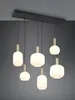 Lampada a sospensione DIVA bianco-nero-ottone 6xE27x10W Anteprima dell’immagine prodotto 5