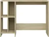 vidaXL Počítačový stôl Sonoma Oak 102,5x35x75 cm odvodený Náhľad obrázku produktu 3