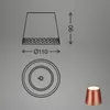 LED Akku-Flaschenlicht,kupfer-matt, LED-Modul/2,6W Produktbild-Vorschau 7