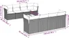 9-tlg. Garten-Sofagarnitur mit Kissen Beige Poly Rattan Produktbild-Vorschau 3