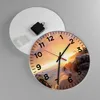 Wanduhr - Rund - Glasuhr - Meer Strand Felsen - 30x30cm - Produktbild-Vorschau 2