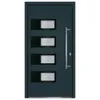 vidaXL Haustür Anthrazit 110x210 cm Aluminium und PVC Produktbild-Vorschau 4