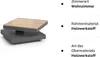 A modern coffee table with a two-tiered design, featuring a gray base and a light wood top. Voir les images du produit