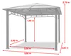 TOOLPORT Gazebo da Giardino 3x3 m Telaio in Alluminio Tetto Anteprima dell’immagine prodotto 4
