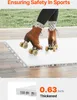 A person wearing roller skates is standing on white interlocking mats, with grass and wooden flooring in the background. Podgląd zdjęcia produktu