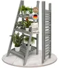 TTL HOME Blumenleiter Flower Ladder M 108x41x40cm hellgrau Produktbild-Vorschau 1