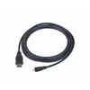 A coiled black HDMI cable with two connectors. Produktbild-Vorschau