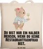 Mr. & Mrs. Panda Tote Bag Restaurantfachfrau Herz - Produktbild-Vorschau 1