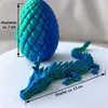 Raptor Beweglicher 3D Drache mit Drachenei 13 cm Blau-Grün Produktbild-Vorschau 2