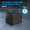 Extralink 9U 600x600 AZH Černá Serverové skříně skříň Náhled obrázku produktu 5