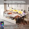 okwish letto per ragazzi 90x200 in ferro senza materasso, Anteprima dell’immagine prodotto 10