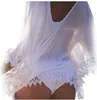 Pareo - Strandtunika bis zum Knie - Sommerkleid mit Fransen Produktbild-Vorschau 9