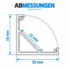 MasterLED LED-Eckprofil Schwarz 2 m, 16 x 16 mm, für Produktbild-Vorschau 8