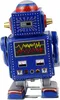 Roboter kleiner Weltraum Roboter blau Blechroboter Produktbild-Vorschau 3