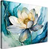 Toile Fleur Aquarelle Abstrait 100x70 Feeby Bleu image pour Voir les images du produit 1