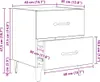 vidaXL Comodino rovere artigianale 40 x 35 x 47,5 cm Anteprima dell’immagine prodotto 8