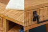Massiver Schreibtisch RETRO 120cm Mangoholz Bürotisch mit Produktbild-Vorschau 7