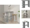 A collage of images showing a bar table with shelves, including a lifestyle shot and product shots.