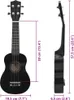 vidaXL Sopran-Ukulele-Set mit Tasche für Kinder Schwarz 23" Produktbild-Vorschau 7