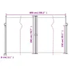 Windscherm uittrekbaar 200x600 cm zwart Productafbeelding-voorbeeld 10
