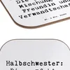 Mr. & Mrs. Panda Tischschoner Spruch Halbschwester Glück - Produktbild-Vorschau 5