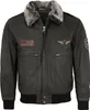 Maddox - Herren Lederjacke Fliegerjacke Lammnubuk schwarz : Produktbild-Vorschau 1