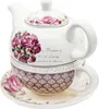 Porcelanowy Dzbanek 450ml z Filiżanką i Podstawką Elegancki Podgląd zdjęcia produktu 5