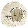 Korbhöhle 45 cm Transportkorb Katzenhöhle aus Weide WEIß Produktbild-Vorschau 1