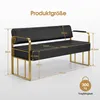 3-Sitzer Sitzbank mit goldenen Armlehne, Polsterbank mit Produktbild-Vorschau 2