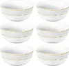 Wilmax Schale 12 cm Weiß Goldrand Porzellan 6er Set Produktbild-Vorschau 1
