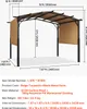 A diagram of a pergola with dimensions and specifications. Náhled obrázku produktu