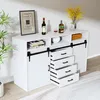 HOMAVO HG1-L Buffet - 4 tiroirs, 2 portes coulissantes, 2 Voir les images du produit 1