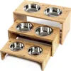 lionto Hundefutterstation, stilvolle Bambus-Futterbar mit Produktbild-Vorschau 7