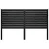 vidaXL Kopfteil Schwarz 156x4x100 cm Massivholz Kiefer Produktbild-Vorschau 3