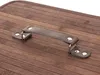 A close-up view of a handle on a brown woven laundry basket. Produktbild-Vorschau