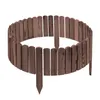 A circular wooden garden border made of vertical planks. Podgląd zdjęcia produktu