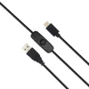 USB DC-Kabel mit Schalter A Stecker - USB Typ C Stecker Produktbild-Vorschau 1